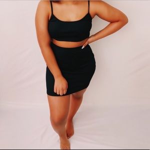 Alice Basic Rib Bralet and Mini Skirt Co-ord